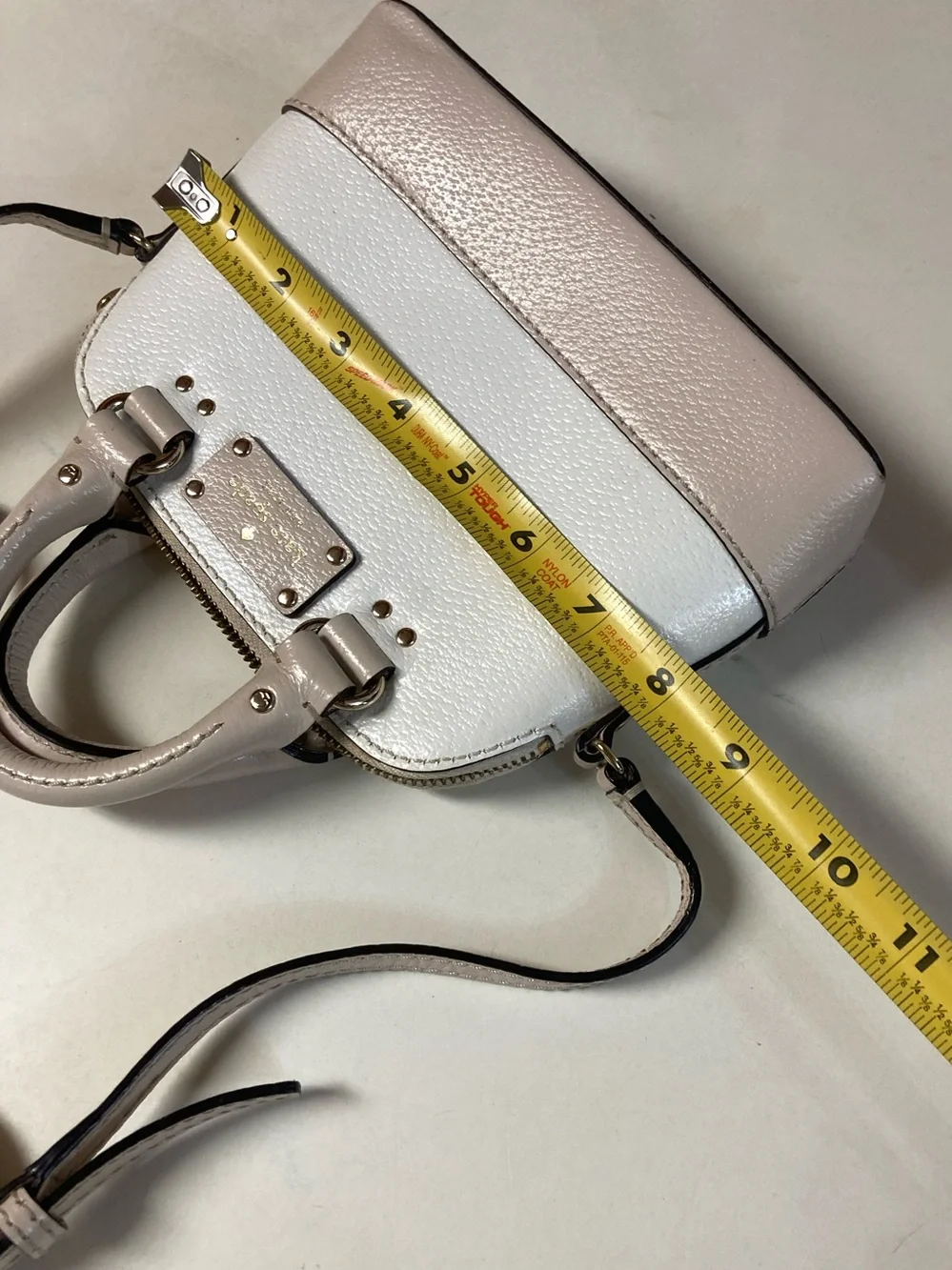 kate spade White Mini Leather Satchel Purse
